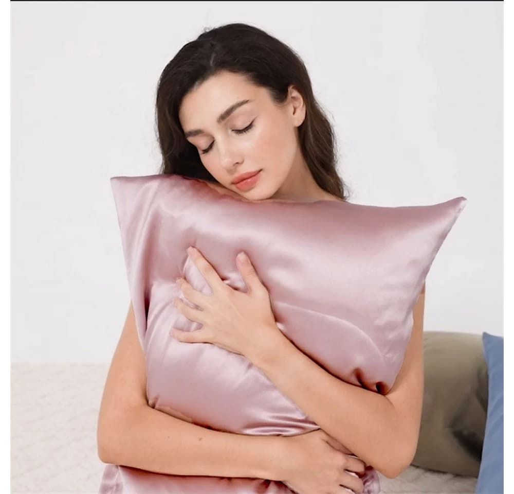 Vivi Idee Kissenbezug 100 % Maulbeerseide 22 Momme Satin Luxus 40x40cm Rosa - Bild 4