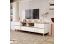 Odikalo TV-Schrank Weiß Landhausstil mit Fächern Bild 2