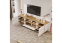 Odikalo TV-Schrank Weiß Landhausstil mit Fächern Bild 3