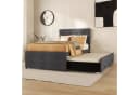 Odikalo Polsterbett mit Ausziehbett & Schubladen Beige/Grau Bild 1