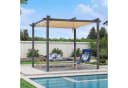 PURPLE LEAF Pergola 3x4m mit Schiebedach Aluminium Beige Bild 1