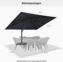 PURPLE LEAF Ampelschirm Grau Aluminium 350x450 cm Bild 1