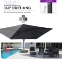 PURPLE LEAF Ampelschirm Grau Aluminium 350x450 cm Bild 5