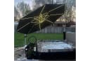 PURPLE LEAF Ampelschirm Grau mit Solar LED 330x330 cm Bild 4