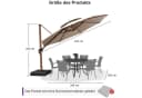 PURPLE LEAF Sonnenschirm Holzoptik Rund UV50+ 360° Bild 1