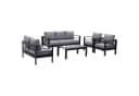 MeXo Gartenlounge-Set 7-tlg. Anthrazit Aluminium WPC Bild 1