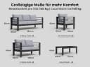 MeXo Gartenlounge-Set 7-tlg. Anthrazit Aluminium WPC Bild 4
