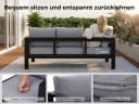 MeXo Gartenlounge-Set 7-tlg. Anthrazit Aluminium WPC Bild 5