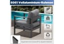 MeXo Gartenlounge-Set XXL 5-tlg. Grau Aluminium Outdoor mit Kissen Bild 4