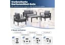 MeXo Gartenlounge-Set Aluminium 4-tlg. Grau WPC-Tischplatte Bild 3