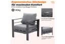 MeXo Gartenlounge-Set Aluminium 4-tlg. Grau WPC-Tischplatte Bild 4