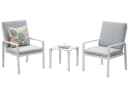 MeXo Gartenlounge-Set Aluminium 3-tlg. mit Kissen weiß Bild 1