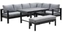 MeXo Gartenlounge-Set XXL Aluminium 6-8 Plätze Schwarz Bild 1