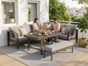 MeXo Gartenlounge-Set Outdoor Aluminium Ecklounge 5-tlg. wetterfest Bild 4