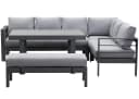 MeXo Gartenlounge-Set XXL Grau Aluminium Ecksofa 6-8 Plätze Bild 1