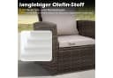 MeXo Gartenlounge-Set 4-tlg. Grau Poly Rattan mit Kissen & Stauraum Bild 4