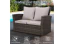 MeXo Gartenlounge-Set 4-tlg. Grau Poly Rattan mit Kissen & Stauraum Bild 5