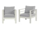 MeXo Gartenlounge-Set XXL Aluminium Outdoor Cremeweiß Bild 2