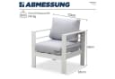 MeXo Gartenlounge-Set XXL Aluminium Outdoor Cremeweiß Bild 3