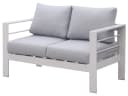 MeXo Gartenlounge-Set XXL 2-Sitzer Aluminium Weiß Grau Bild 2