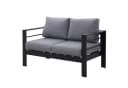 MeXo Loungesofa 2-Sitzer Aluminium Schwarz Outdoor Bild 1