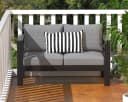 MeXo Loungesofa 2-Sitzer Aluminium Schwarz Outdoor Bild 2