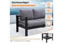 MeXo Loungesofa 2-Sitzer Aluminium Schwarz Outdoor Bild 4