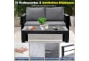 MeXo Loungesofa 2-Sitzer Aluminium Schwarz Outdoor Bild 5