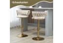 LVHOM Barhocker Set 2-tlg. Silber/Gold Höhenverstellbar 360° Drehbar Bild 1