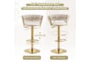 LVHOM Barhocker Set 2-tlg. Silber/Gold Höhenverstellbar 360° Drehbar Bild 4