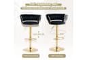 LVHOM Barhocker Set 2 St. Silber/Gold Höhenverstellbar 360° Drehbar Bild 4