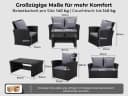 MeXo Gartenlounge-Set 4-tlg. Schwarz Polyrattan mit Kissen Bild 4