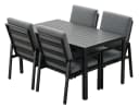 MeXo Gartenlounge-Set 5-tlg. Aluminium Schwarz mit Kissen Bild 1