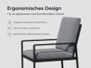 MeXo Gartenlounge-Set 5-tlg. Aluminium Schwarz mit Kissen Bild 5