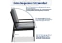 MeXo Gartenlounge-Set 6-tlg. Schwarz Aluminium mit Kissen Bild 4