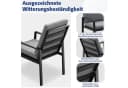 MeXo Gartenlounge-Set 6-tlg. Schwarz Aluminium mit Kissen Bild 5