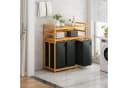 AdelDream Wäschekorb 150L Grau 3 Fächer Bambus Modern Bild 1