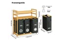 AdelDream Wäschekorb 150L Grau 3 Fächer Bambus Modern Bild 3