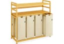 AdelDream Wäschekorb 200L mit 4 Fächern und 2 Ablagen Bild 2