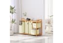 AdelDream Wäschekorb 5 Fächer Beige Bambus Wäschesammler Bild 1
