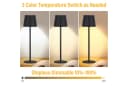Kityhome Nachttischlampe 2Set LED-Tischlampen Dreifarbiges Dimmbares Licht 6000 mAh Bild 5