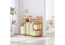 AdelDream Wäschekorb 5 Fächer Beige Bambus Bild 1
