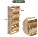 WAOHO Schuhschrank 4-türig mit Klappregalen Bild 1