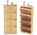 WAOHO Schuhschrank 4-türig mit Klappregalen Bild 2