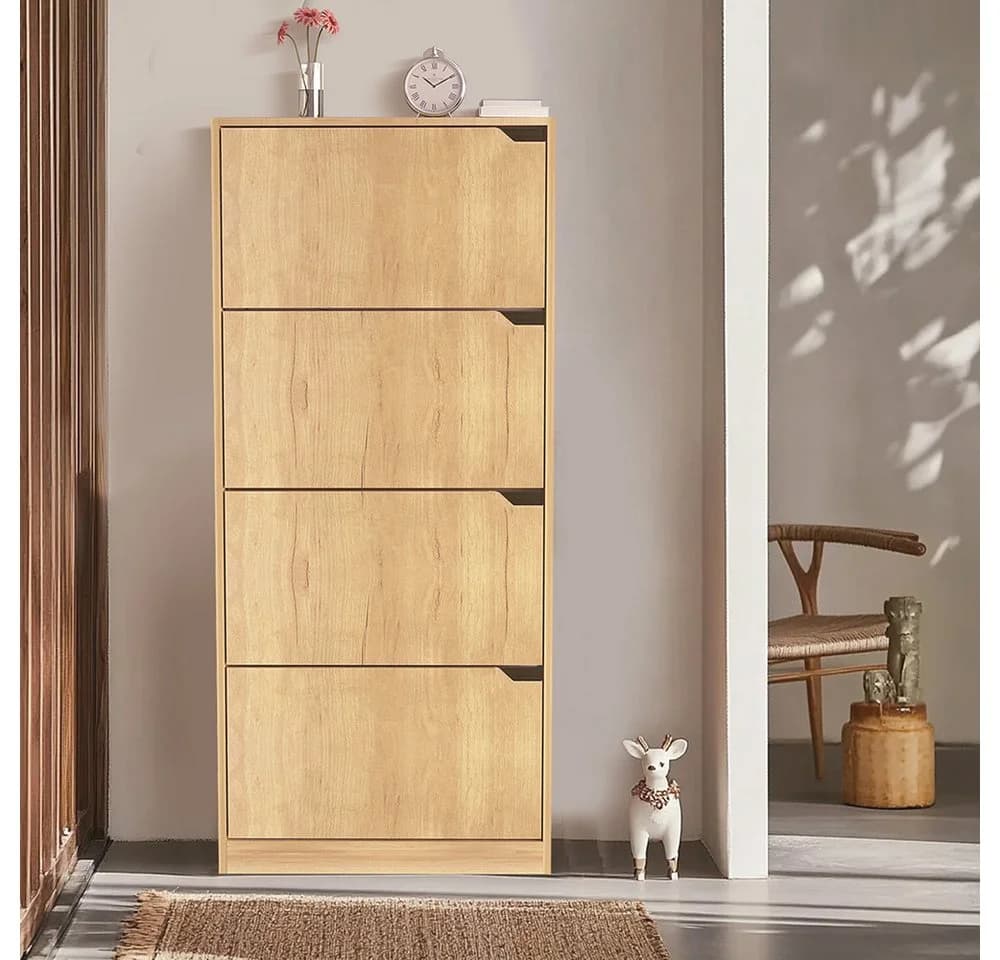 WAOHO Schuhschrank 4-türig mit Klappregalen - Bild 3