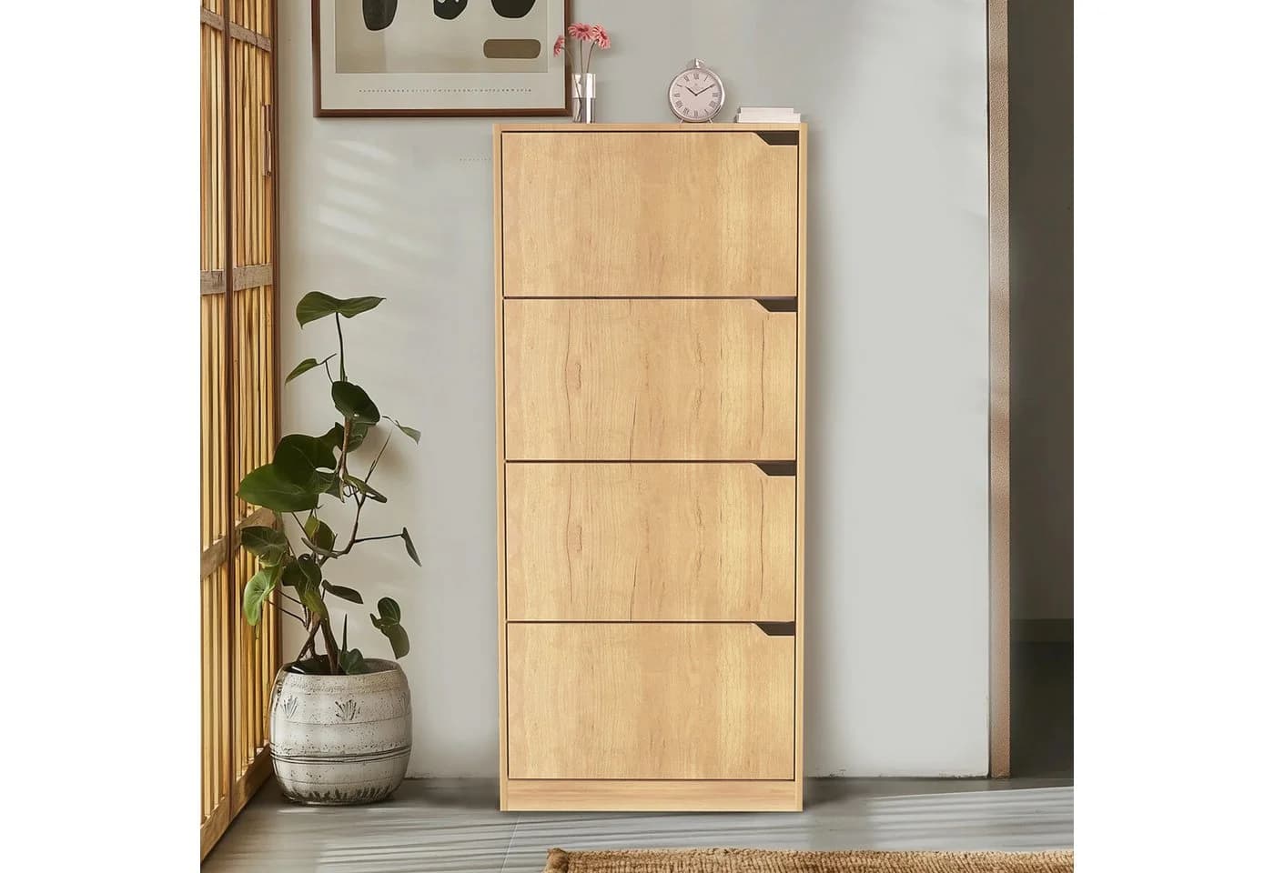 WAOHO Schuhschrank Klappbare Schuhregale 4-türig Doppelstöckig - Bild 3