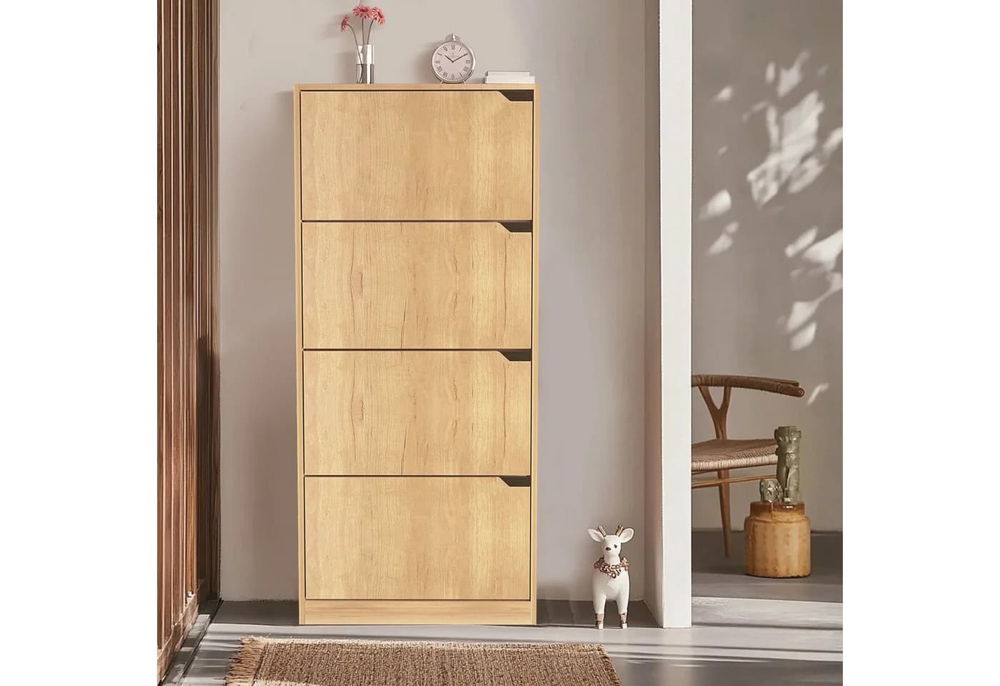 WAOHO Schuhschrank Klappbare Schuhregale 4-türig Doppelstöckig - Bild 4