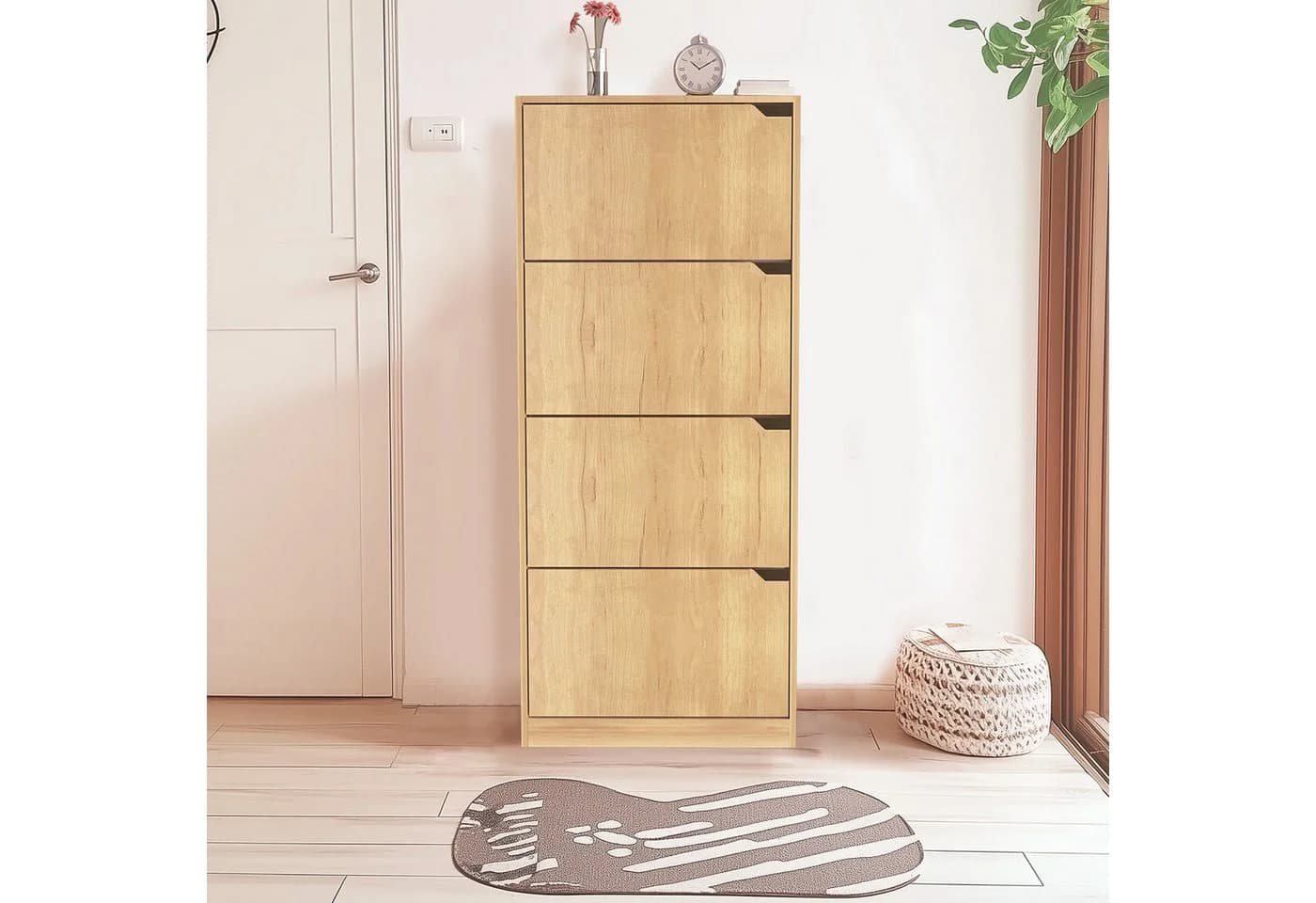 WAOHO Schuhschrank Klappbare Schuhregale 4-türig Doppelstöckig - Bild 5