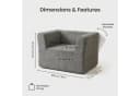 Happy Home Sofa Modernes Einzelsofa mit verstellbarer Rückenlehne Bild 5