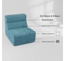 HappyHome Bodenstuhl Relaxsessel Blau/Grau mit 35D Schaumstoff Bild 1